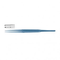 Diam-n-Dust™ Micro Dissecting Forcep Straight - 1 x 2 Teeth Titanium, 15 cm - 6" Tip Size 6.0 x 0.7 mm